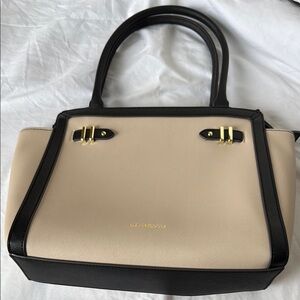 Liz Claiborne Black and Cream  Tuxedo tote bag